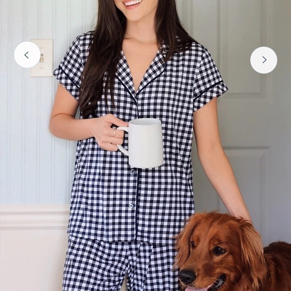 Draper James Pajama Top in Gingham - Picture 3 of 16